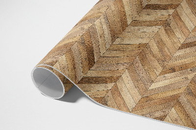 Teppich auf pvc Trendiges Holz-Fischgrätenparkett
