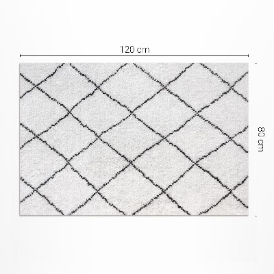 Vinyl teppich Schwarzes Linienmuster aus Plüschimitat