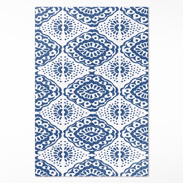 Vinyl teppich läufer Blaue dekorative Muster Ornament