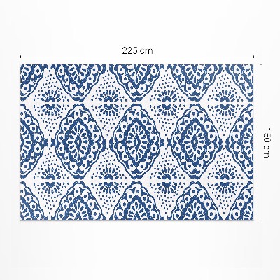 Vinyl teppich läufer Blaue dekorative Muster Ornament