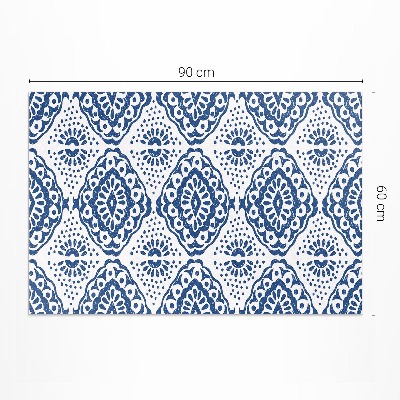 Vinyl teppich läufer Blaue dekorative Muster Ornament