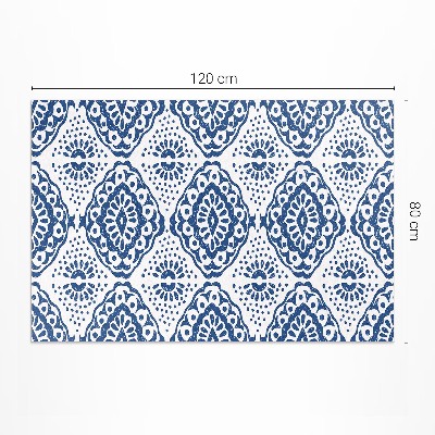 Vinyl teppich läufer Blaue dekorative Muster Ornament