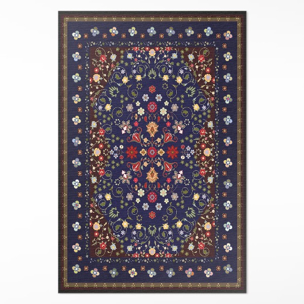 Teppich auf pvc Schöne kleine Blumen Vintage Blumenmotiv
