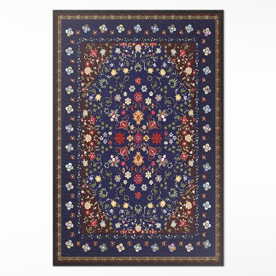 Teppich auf pvc Schöne kleine Blumen Vintage Blumenmotiv