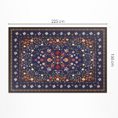 Teppich auf pvc Schöne kleine Blumen Vintage Blumenmotiv