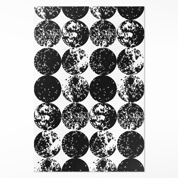 Pvc teppich Schwarze Kreise minimalistisches Muster