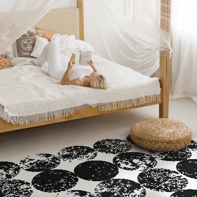 Pvc teppich Schwarze Kreise minimalistisches Muster