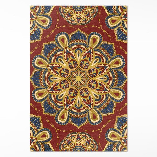 Teppich auf pvc Reich verziertes Mandala orientalisches Muster