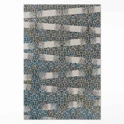 Vinyl teppich Ornament und Streifen im Vintage-Stil