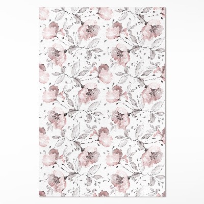Vinyl teppich Schöne gemalte Blumen Aquarell Pflanzen