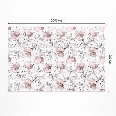 Vinyl teppich Schöne gemalte Blumen Aquarell Pflanzen