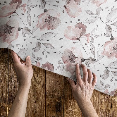 Vinyl teppich Schöne gemalte Blumen Aquarell Pflanzen