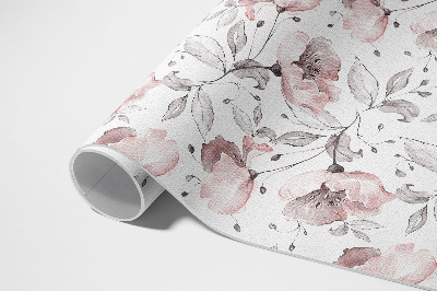 Vinyl teppich Schöne gemalte Blumen Aquarell Pflanzen
