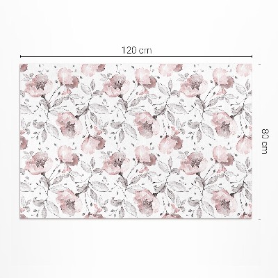 Vinyl teppich Schöne gemalte Blumen Aquarell Pflanzen