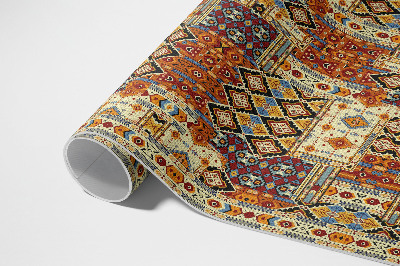 Teppich pvc Geometrisches Patchwork im Boho-Stil