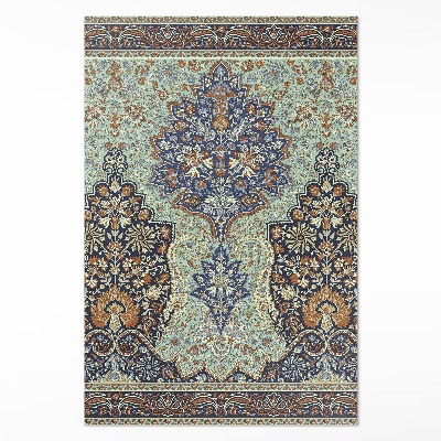 Teppich auf pvc Wunderschönes Ornament mit türkischen Blumendetails