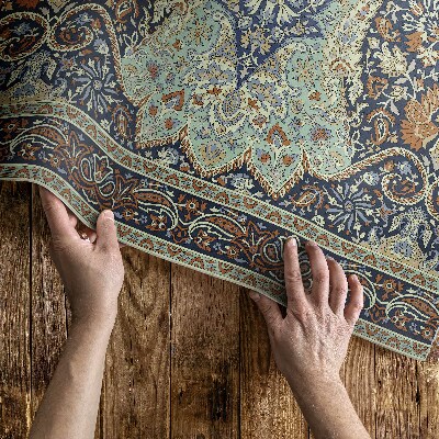 Teppich auf pvc Wunderschönes Ornament mit türkischen Blumendetails