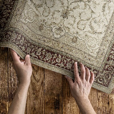 Pvc teppich Klassischer beiger dekorativer Efeu