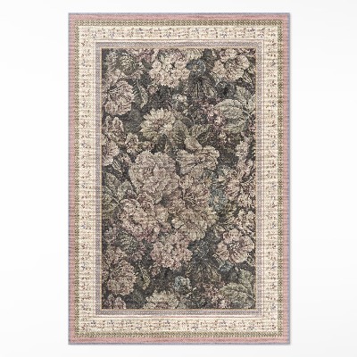 Teppich pvc Blumenimitationsstoff Vintage