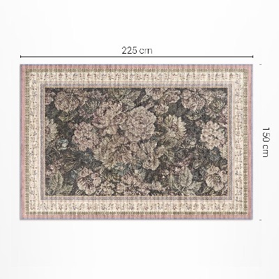 Teppich pvc Blumenimitationsstoff Vintage