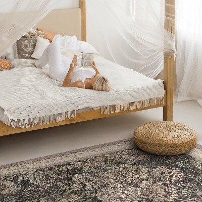 Teppich pvc Blumenimitationsstoff Vintage