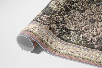 Teppich pvc Blumenimitationsstoff Vintage