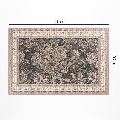 Teppich pvc Blumenimitationsstoff Vintage