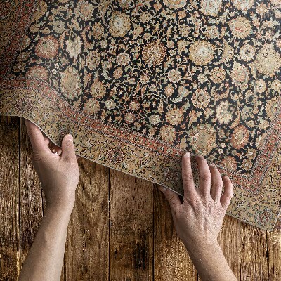 Vinyl teppich Vintage Pfingstrosen im alten Stil