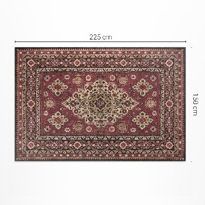 Teppich pvc Geometrisches Rot im Vintage-Stil