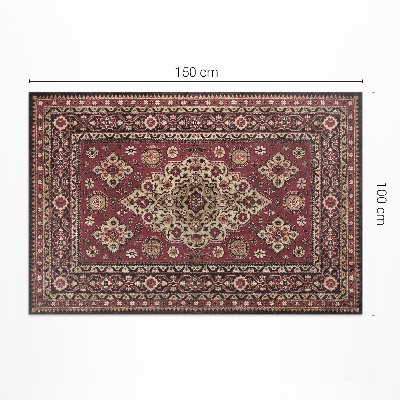 Teppich pvc Geometrisches Rot im Vintage-Stil