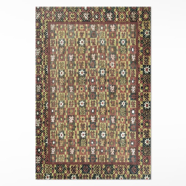 Teppich auf pvc Vintage Etno farbiges Vintage Mosaik