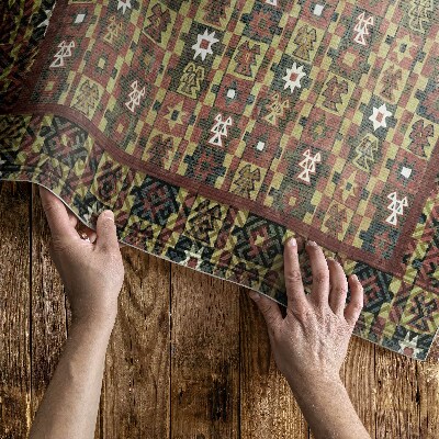 Teppich auf pvc Vintage Etno farbiges Vintage Mosaik