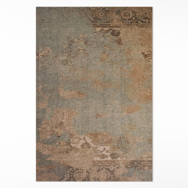 Teppich pvc Zerkratztes Patchwork-Muster vintage