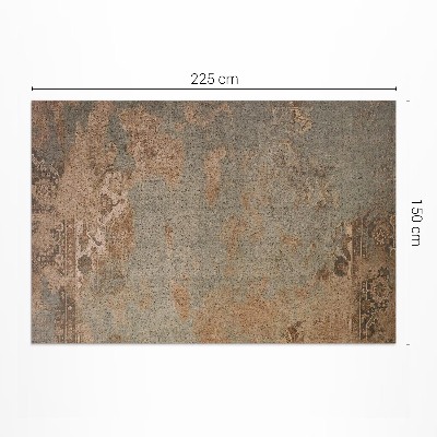 Teppich pvc Zerkratztes Patchwork-Muster vintage