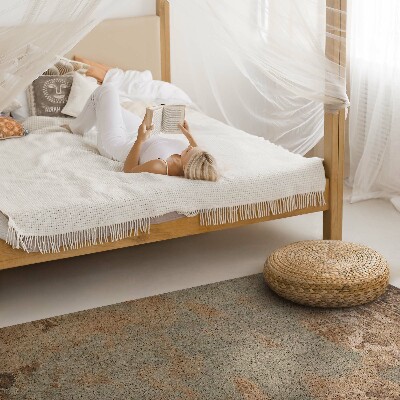 Teppich pvc Zerkratztes Patchwork-Muster vintage