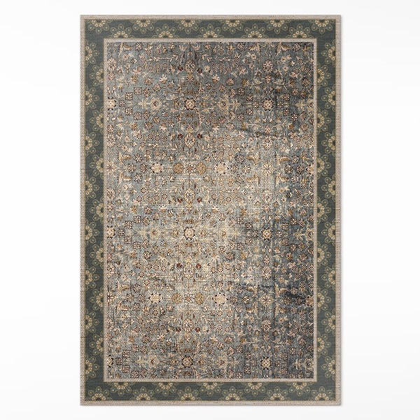 Vinyl teppich Vintage Blumenmuster getragene Textur