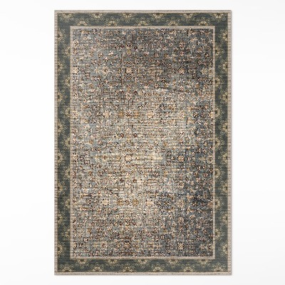Vinyl teppich Vintage Blumenmuster getragene Textur