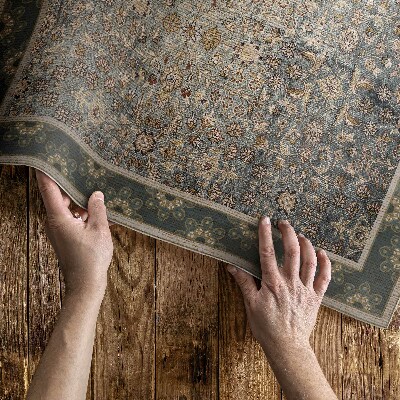 Vinyl teppich Vintage Blumenmuster getragene Textur