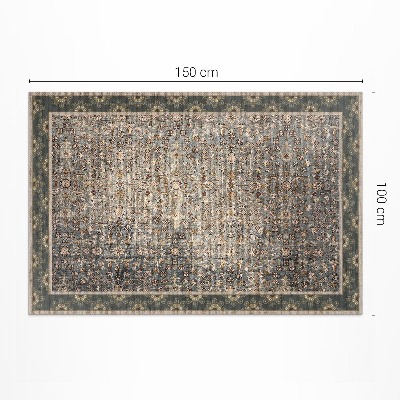 Vinyl teppich Vintage Blumenmuster getragene Textur