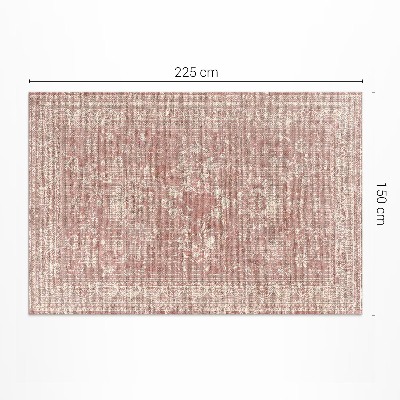 Pvc teppich Puderrosa geriebenes Vintage-Blumenmuster