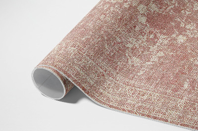 Pvc teppich Puderrosa geriebenes Vintage-Blumenmuster