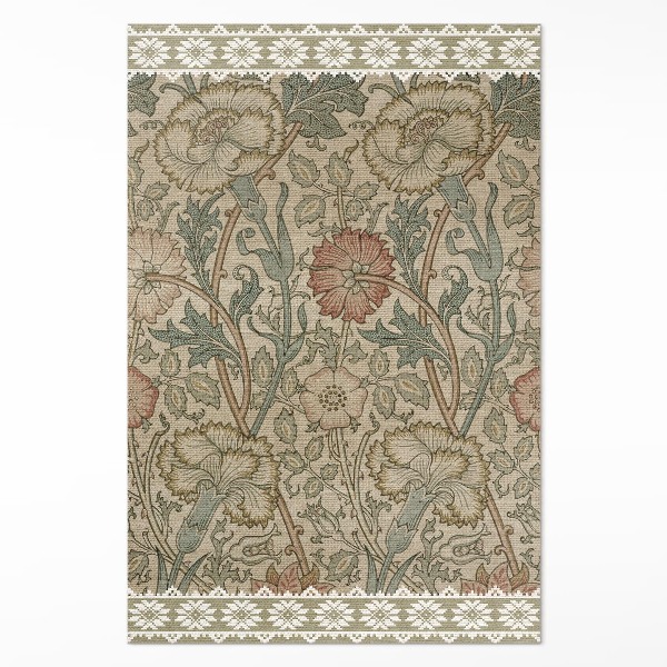 Vinyl teppich läufer William Morris Wildrose