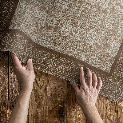 Teppich pvc Ornamentales Mosaikmuster im Vintage-Stil