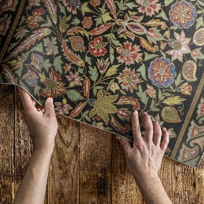 Vinyl teppich Antikes florales Muster im Vintage-Stil