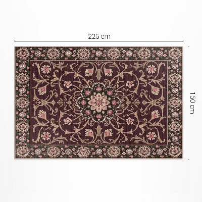 Teppich pvc Blasse antike florale dekorative Blumenmuster