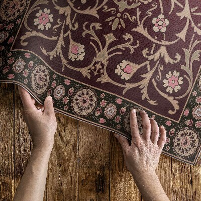 Teppich pvc Blasse antike florale dekorative Blumenmuster