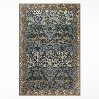 Vinyl teppich William Morris Pfau und Drache