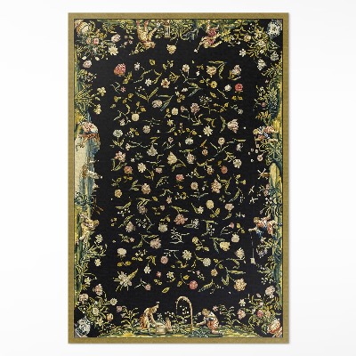 Vinyl teppich läufer Verstreute Flora kleine Blumen Vintage