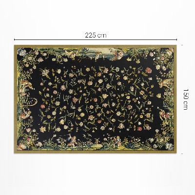 Vinyl teppich läufer Verstreute Flora kleine Blumen Vintage