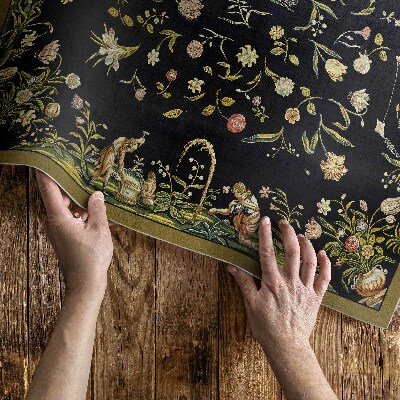 Vinyl teppich läufer Verstreute Flora kleine Blumen Vintage